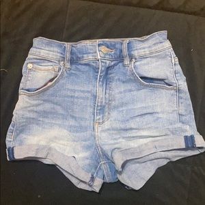 Garage High Waisted Denim Shorts